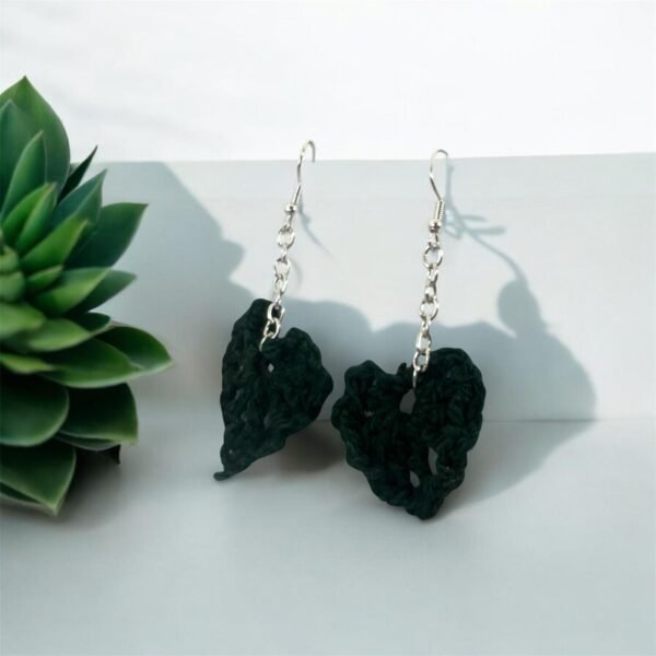 Crochet Leaf Earrings