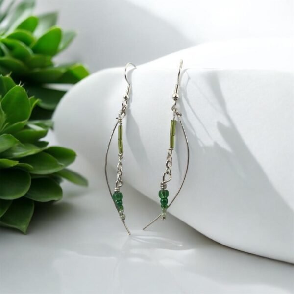 Emerald Arc Elegance Earrings