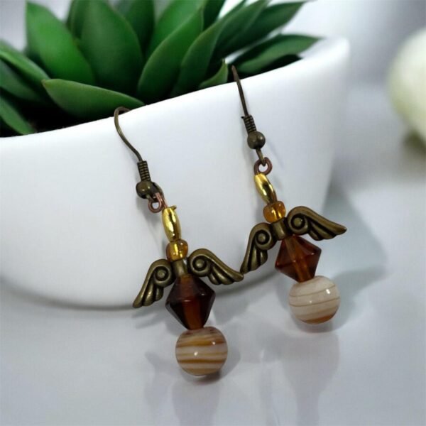 Golden Angel Drop Earrings